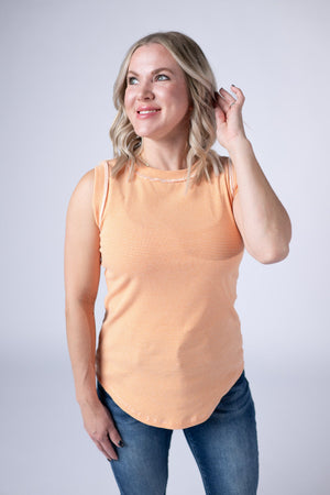 Morgan Micro Striped Tank - Orange by Michelle Mae