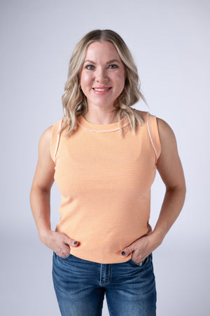 Morgan Micro Striped Tank - Orange by Michelle Mae