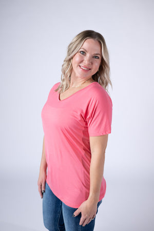 Chloe Cozy Tee - Sun Kissed Coral by Michelle Mae