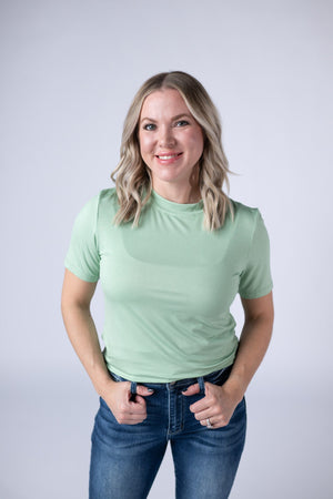 Blair Short Sleeve Top - Sage by Michelle Mae