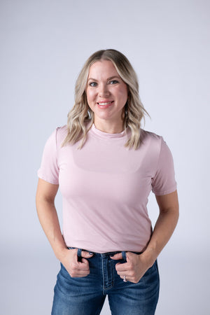 Blair Short Sleeve Top - Blush by Michelle Mae