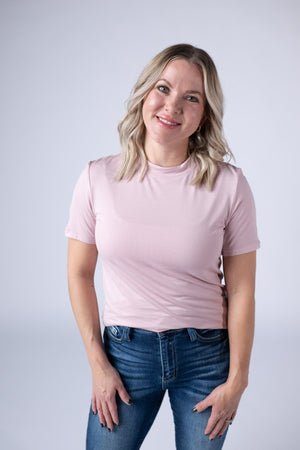 Blair Short Sleeve Top - Blush by Michelle Mae