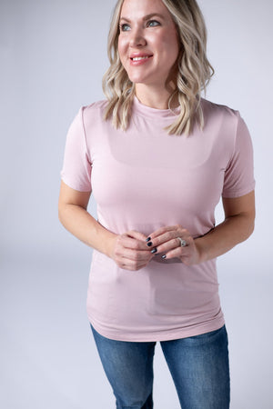 Blair Short Sleeve Top - Blush by Michelle Mae