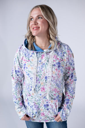 Hailey Pullover Hoodie - Cottage Floral by Michelle Mae