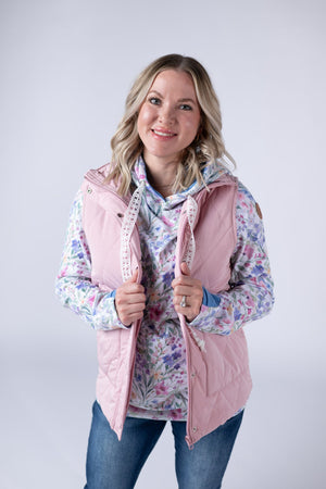 Remy Zip Up Vest - Blush by Michelle Mae