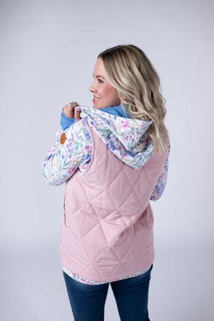 Remy Zip Up Vest - Blush by Michelle Mae