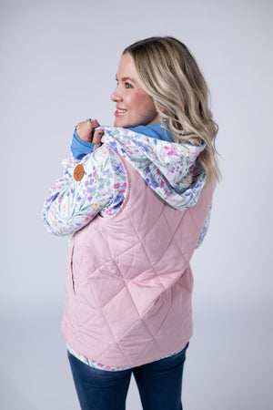Remy Zip Up Vest - Blush by Michelle Mae