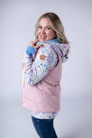 Remy Zip Up Vest - Blush by Michelle Mae