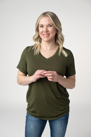 Sophie Top - Dark Olive by Michelle Mae