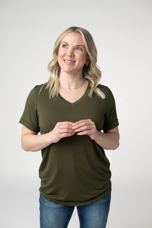 Sophie Top - Dark Olive by Michelle Mae