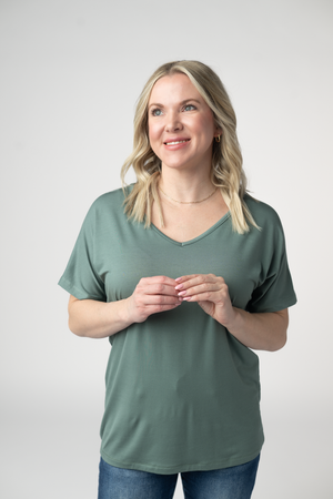 Chloe Cozy Top - Dusty Jade by Michelle Mae