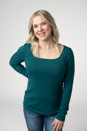 PREBOOK Alyssa Long Sleeve Top - Teal