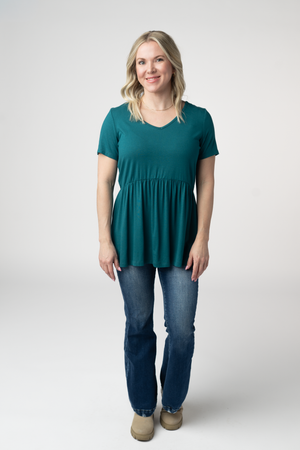 PREBOOK Sarah Ruffle Short Sleeve - Teal