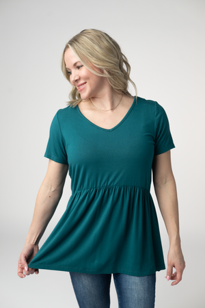 PREBOOK Sarah Ruffle Short Sleeve - Teal