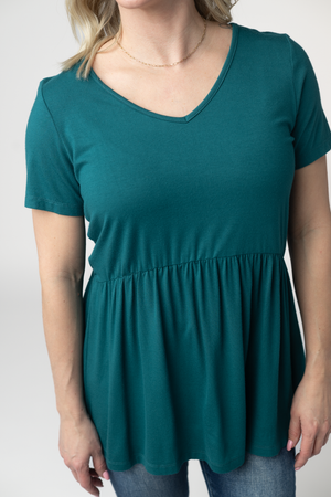 PREBOOK Sarah Ruffle Short Sleeve - Teal