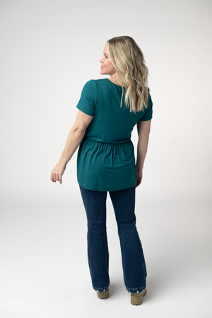 PREBOOK Sarah Ruffle Short Sleeve - Teal