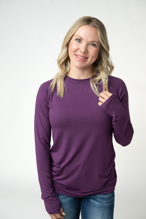 Blair Long Sleeve Top - Purple by Michelle Mae