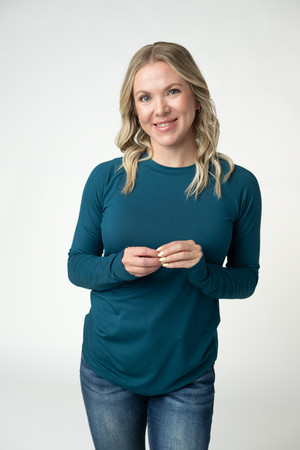 Blair Long Sleeve Top - Teal by Michelle Mae