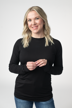 Blair Long Sleeve Top - Black by Michelle Mae