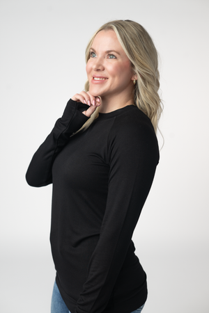 Blair Long Sleeve Top - Black by Michelle Mae