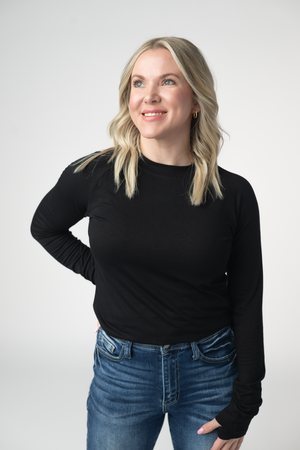Blair Long Sleeve Top - Black by Michelle Mae
