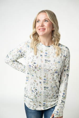 PREBOOK Blair Long Sleeve Top - Olive Meadows
