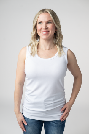 Ava Tank- White by Michelle Mae