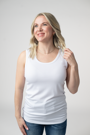 Ava Tank- White by Michelle Mae