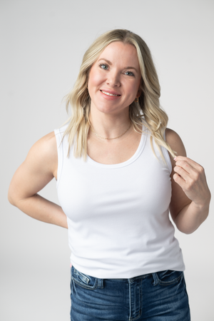 Ava Tank- White by Michelle Mae