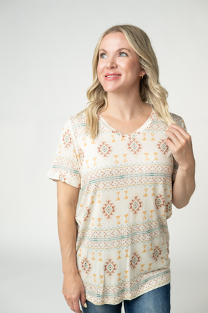 PREBOOK Sophie Top - Desert Geometric