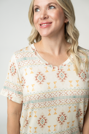 PREBOOK Sophie Top - Desert Geometric