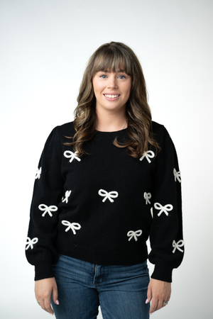 PREBOOK Ribbon Sweater - Black