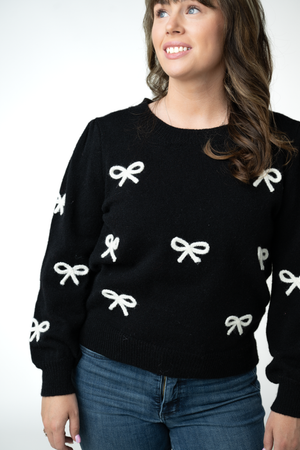 PREBOOK Ribbon Sweater - Black