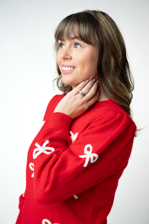 PREBOOK Ribbon Sweater - Red