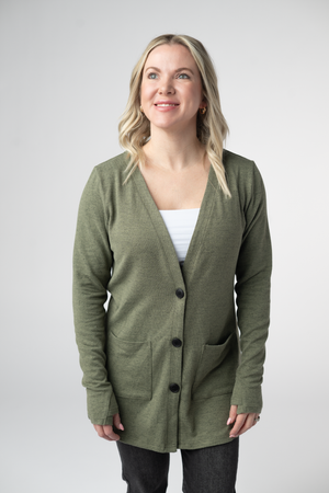 Cori Cardigan - Heathered Olive by Michelle Mae