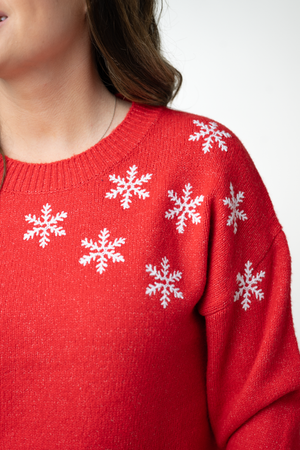 PREBOOK Winter Snowflake Sweater - Red