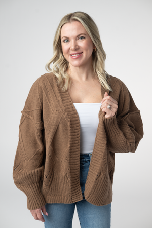 Willow Cardigan - Mocha by Michelle Mae