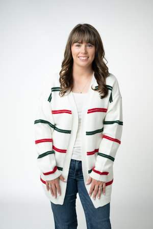 PREBOOK Holiday Striped Sweater Cardigan