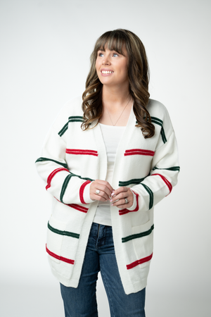 PREBOOK Holiday Striped Sweater Cardigan