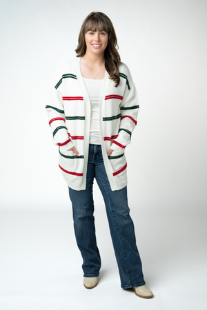 PREBOOK Holiday Striped Sweater Cardigan