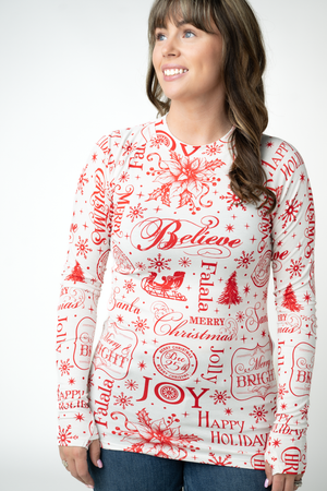 PREBOOK Blair Long Sleeve Top - Merry & Bright
