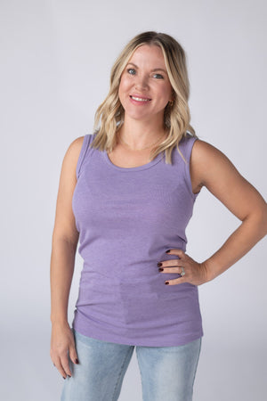 Ava Tank - Heathered Lavender by Michelle Mae