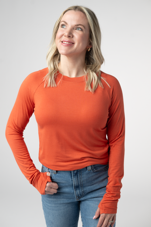 Blair Long Sleeve Top - Pumpkin by Michelle Mae