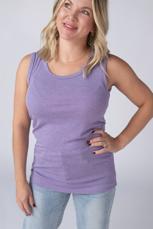 Ava Tank - Heathered Lavender by Michelle Mae