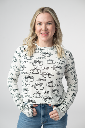 Blair Long Sleeve Top - Classic Pumpkins by Michelle Mae