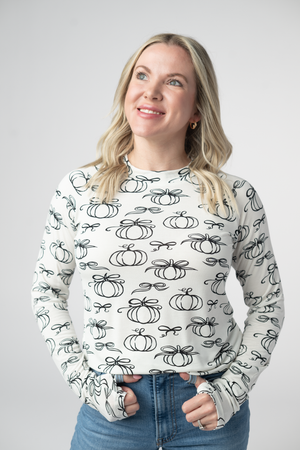 Blair Long Sleeve Top - Classic Pumpkins by Michelle Mae