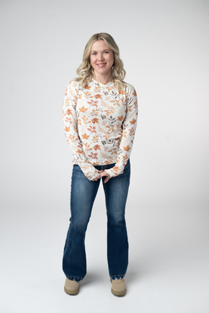 Blair Long Sleeve Top - Harvest Leaves by Michelle Mae