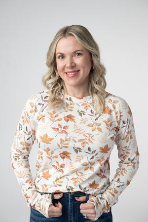 Blair Long Sleeve Top - Harvest Leaves by Michelle Mae
