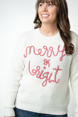 PREBOOK Merry & Bright Candy Cane Sweater