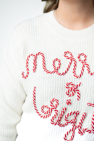 PREBOOK Merry & Bright Candy Cane Sweater